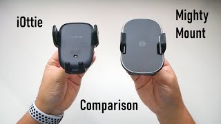 Mighty Mount amp iOttie  Automatic Wireless Car Mount Comparison [upl. by Hoban599]