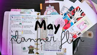 MAY PLANNER FLIP PERSONAL RINGS BUJO FUNCTIONAL PLANNING  BULLET JOURNAL SETUP  AGENDA 52 [upl. by Hermann]