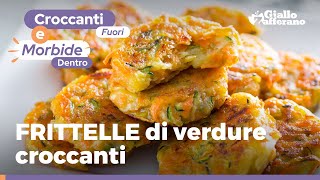 FRITTELLE di VERDURE CROCCANTI in padella pochi ingredienti e buonissime [upl. by Gerome988]