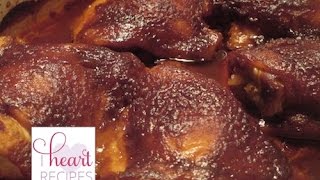 Oven Barbecue Chicken Recipe  I Heart Recipe [upl. by Ynohtnaleahcim241]