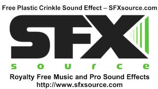 Free Plastic Crinkle Sound Effect  SFXsourcecom [upl. by Ennovahs]