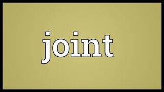 Joint Meaning [upl. by Adranoel986]