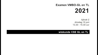 Wiskunde Examen Vmbo GLTL 2021 Tijdvak 2 Opg 5 tm 7 [upl. by Slotnick179]