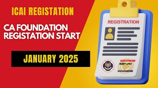 CA Course Registration start  ICAI Registration  CA Foundation January 2025 Registration start [upl. by Amin830]