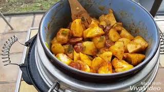 Patatas a la riojana en olla ferroviaria aislada putxera 80 [upl. by Babby824]