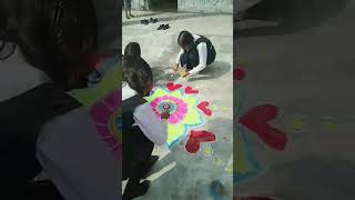 How to draw rangoli design like and subscribe and share plz 👌♥️♥️ [upl. by Oirom259]