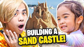 Teaching Our 3 Year Old Daughter How To Build A Sandcastle [upl. by Aniz225]