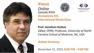 Orbital Anatomy  A MasterClass by Prof Jonathan Dutton Wednesday Nov 22 800 PM to 900 PM IST [upl. by Rafi]