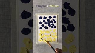 Blending for beginners  Blending Purple and Yellow  acrylic art art diy shorts shortvideo [upl. by Retsev]