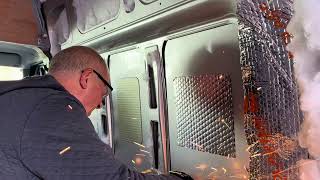 Installing the bonded windows a cautionary tale Transit camper van conversion [upl. by Coryden341]