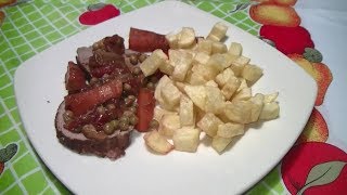 Peceto en Salsa a la Olla con papa Fritas [upl. by Ellennod400]