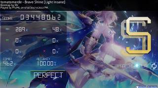 osu tomatomerde  Brave Shine Light Insane [upl. by Ahsilyt384]