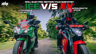 Will Electric motorcycles SURVIVE  Ft TVS Apache RR310 and Ultraviolette F77 Mach 2 [upl. by Corwin]