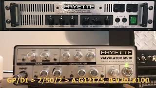 Fryette GPDI slaved into 2502  Rock and Metal demo [upl. by Weinberg]