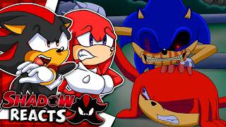 Shadow amp Knuckles Reacts To Knuckles Night amp Tails Halloween [upl. by Annaoy]