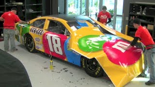 Incredible 2013 Kyle Busch MampMS NASCAR Wrap Time Lapse  How NASCAR cars are painted [upl. by Noirrad]