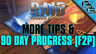 RAID Shadow Legends  90 Day Progress  More Tips  FREE Sacred Shard  F2P [upl. by Tammara]