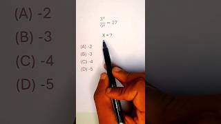 Exponent Equation 3x9x27 Solve  math shorts [upl. by Alesandrini]