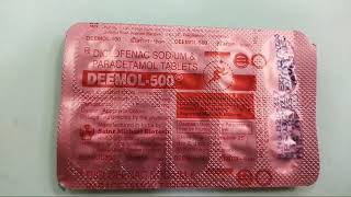 Deemol 500 mg  Diclofenac sodium and paracetamol tablets  Deemol 500 tablets use pain relief [upl. by Decima]