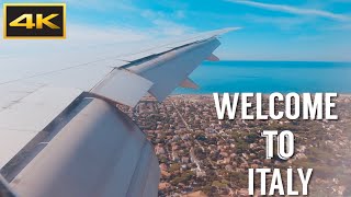 Welcome to Italy  Landing At Rome Fiumicino Airport  Emirates Airline 🇮🇹  4k UHD [upl. by Torin]