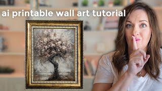 How to Sell Printable Wall Art With Low Competition Using Midjourney [upl. by Ilowell]