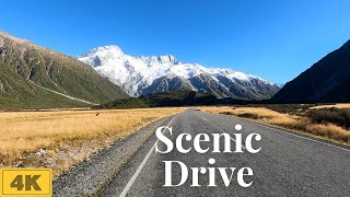 Scenic Drive  New Zealand 4K  Mount Cook [upl. by Eanod]