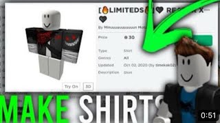 How to make t shirts on Roblox [upl. by Nalla165]