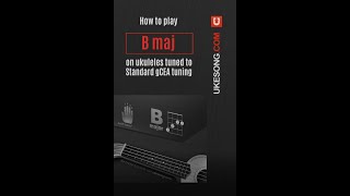 B major chord ukulele tutorial  B major ukulele chord [upl. by Ecnaled795]