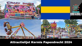 Attractielijst Kermis Papendrecht 2024 [upl. by Cahn]