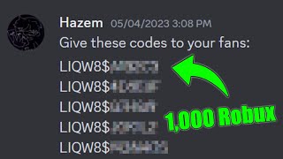 Giving out Free Robux Codes LIVE 🔴 [upl. by Iyre465]