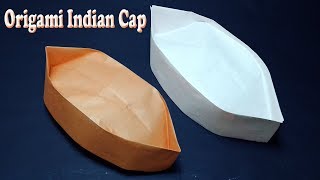 Origami EasyHow to make origami indian cap origami step by stepdiy craft with paper [upl. by Htebi]