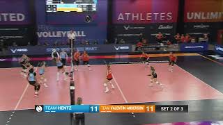 AU Pro Volleyball Game 1 Morgan Hentz Dig [upl. by Akcirederf]