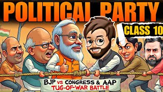 Political Parties Class 10 One Shot  Full Hindi me Explained  Animated  Class 10 Civics Chapter 4 [upl. by Llehsal896]