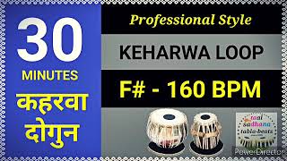 Keharwa Loop F 160 BPM Professional Style Keherwa कहरवा लूप [upl. by Ahsitan]