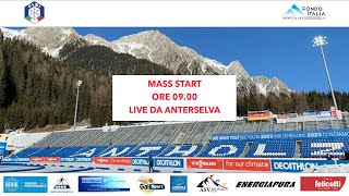 Biathlon Campionati Italiani e Coppa Italia Fiocchi  Mass Start  ANTERSELVA [upl. by Oznohpla]