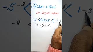 Solve  Inequality 01 maths mathematics shorts [upl. by Ahsil]