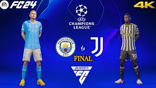 EA FC24  Manchester City Vs Juventus  UEFA Champions League Final World Class Game 🤯 fc24mobile [upl. by Nayd]