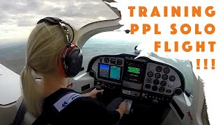 Private Pilot PPL training  solo flight  Tecnam 2002  women aviation [upl. by Ennovehc]