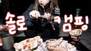 인생 첫 전세캠🙋🏻‍♀️  새로운 텐트에서 등갈비🍖 가리비치즈구이🐚🧀  배부르고 따뜻한 솔로캠핑  다이소 캠핑용품 추천  등유난로 개시♨️ [upl. by Lyssa]