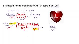 Estimation  Number of Heart Beats Per Year amp Paper Thickness and Weight [upl. by Thistle]