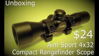 Unboxing Aim Sports 4x32 Compact Rangefinder Scope [upl. by Alyat]