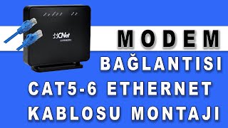 Modem Bağlantısı Nasıl Yapılır CAT 5 CAT 6 Ethernet Kablosu Nasıl Takılır [upl. by Judenberg]