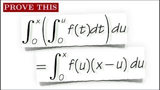 Prove this a double integral that equals to a single integral [upl. by Aelahs]