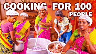 🔥🍱100பேருக்கு தடபுடல் விருந்து சமைக்கபோறோம்🔥Cooking For 100 People❤️🔥Non Veg Fire Cooking [upl. by Ahsiatal]