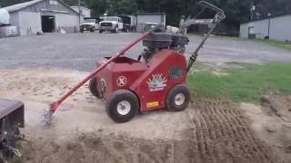 Aeration and seeding tall fescue [upl. by Erdnassac]