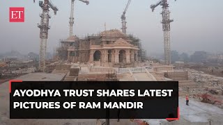 Ayodhya Ram Mandir Temple trust shares latest pictures of construction site [upl. by Krawczyk]