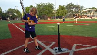 6 year old Quinn teaching Tball hitting [upl. by Kathye]