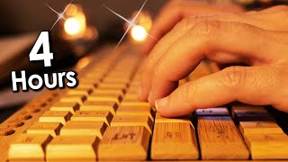 4 Hours ASMR Wooden Keyboard Typing 😴 [upl. by Novets]