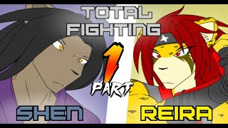 Shen Koso VS Reira Part 1 Anthro Total Fighting [upl. by Atterg591]