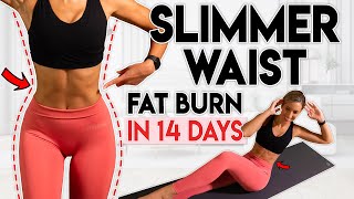 SLIMMER WAIST and LOSE LOWER BELLY FAT in 14 Days  10 min Workout [upl. by Etolas]